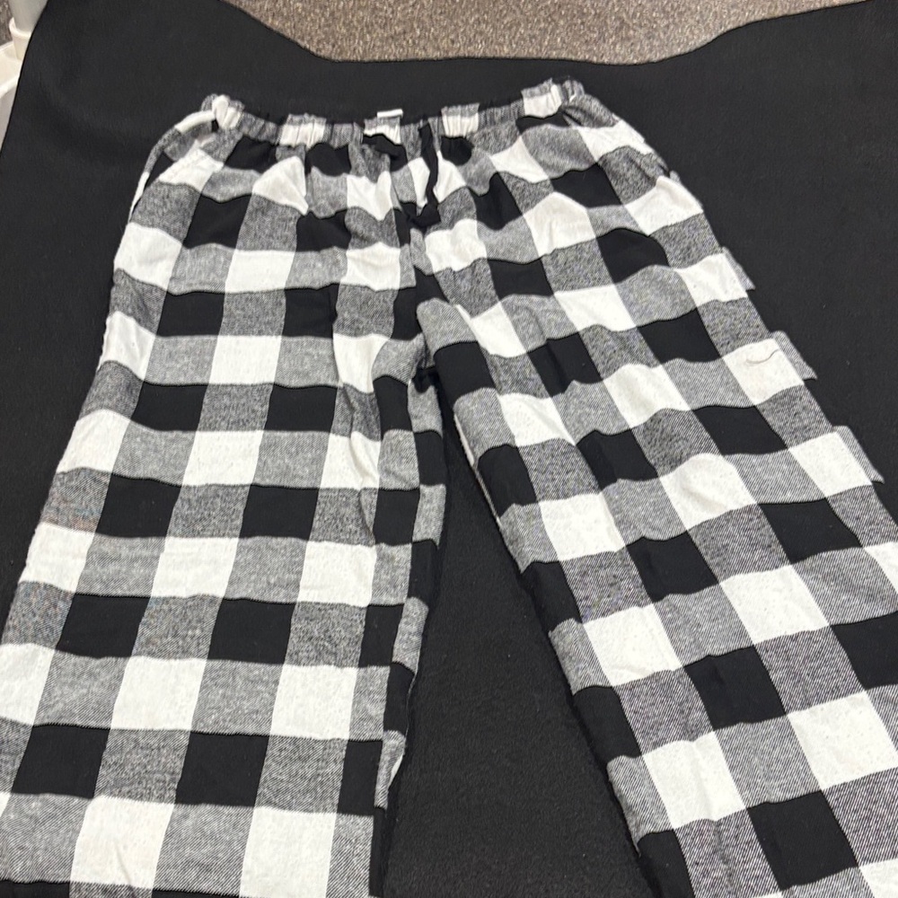 Blink Black and White Pajama Pants with pockets.
